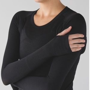 Lululemon Swiftly Tech Long Sleeve Crew - Black/Black
